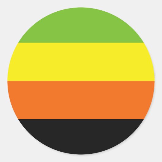 Aromantic Pride Flag Ronde Sticker (Voorkant)