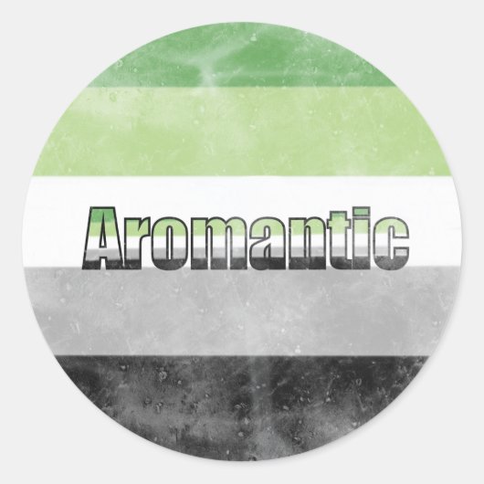 Aromantic pride flag sticker (Voorkant)