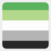 Aromantic Pride Flag   Vierkante Sticker (Voorkant)