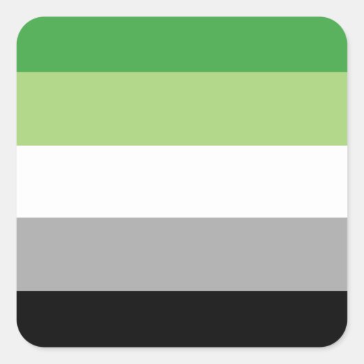 Aromantic Pride Flag   Vierkante Sticker (Voorkant)