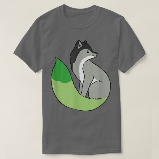 Aromantic Pride Fox Asexual T-Shirt (Design voorkant)