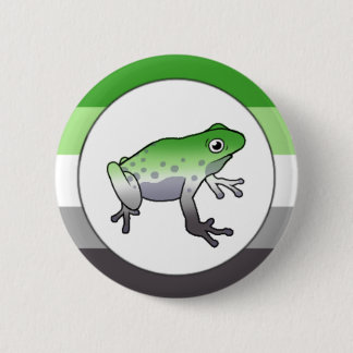 Aromantic Pride Frog Pin Ronde Button 5,7 Cm