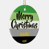 Aromantic Pride LGBT Persoonlijke Kerstmis Keramisch Ornament (Rechts)