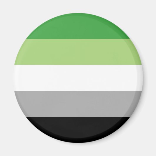 Aromantic Pride Stripes Magneet (Voorkant)