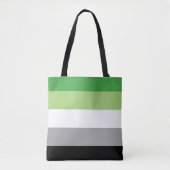 Aromantic Pride Stripes Tote Bag (Voorkant)