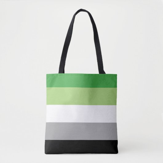 Aromantic Pride Stripes Tote Bag (Voorkant)