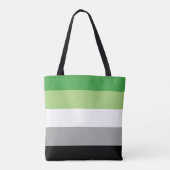 Aromantic Pride Stripes Tote Bag (Achterkant)