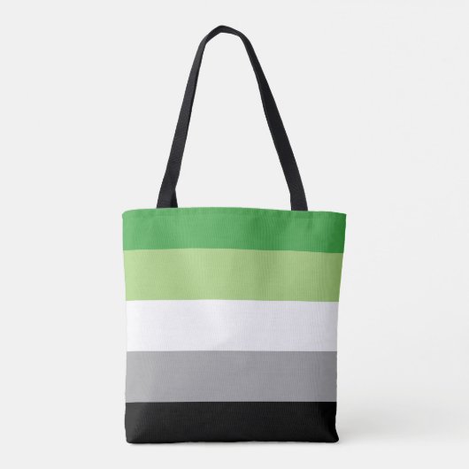 Aromantic Pride Stripes Tote Bag (Achterkant)
