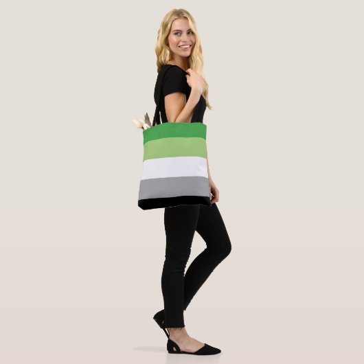 Aromantic Pride Stripes Tote Bag (Op model)