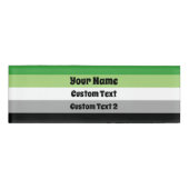 Aromantic Pride vlag Naambadge (Voorkant)