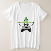 Aromantic Star Plus Size T-Shirt (Design voorkant)
