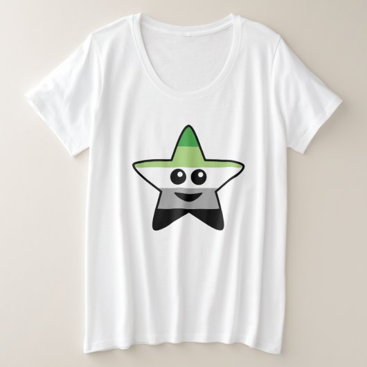 Aromantic Star Plus Size T-Shirt (Design voorkant)