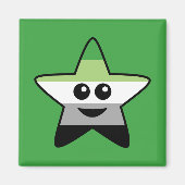 Aromantic Star Square Magnet (Voorkant)