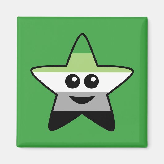 Aromantic Star Square Magnet (Voorkant)