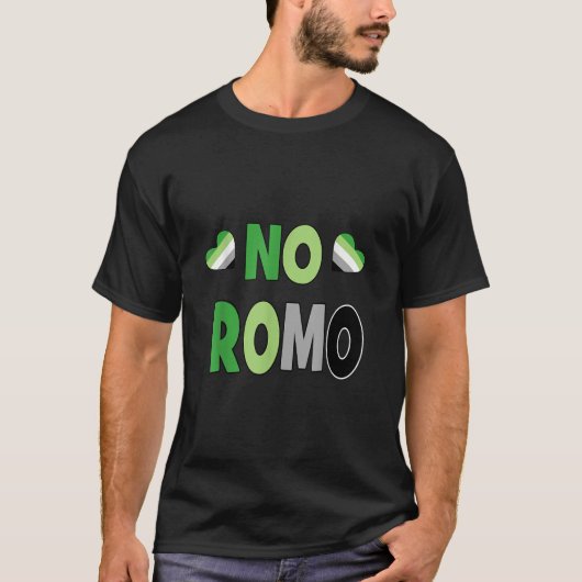 Aromantisch NO ROMO Tshirt Aro Shirt Gift Idee Pre (Voorkant)