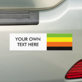 AROMANTISCH VLAGPATROON BUMPERSTICKER (Op auto)