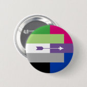 Aromantische Bisexual Pin Ronde Button 5,7 Cm (Voorkant /achterkant)