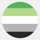 Aromantische Pride Circle Sticker (Voorkant)