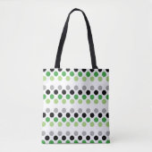Aromantische Pride Flag Kleuren Polkadots Tote Bag (Voorkant)