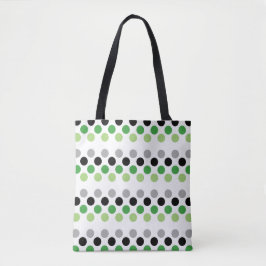 Aromantische Pride Flag Kleuren Polkadots Tote Bag