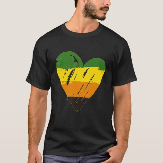Aromantische Pride Hart Vlag T-shirt (Voorkant)