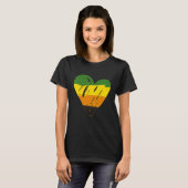 Aromantische Pride Hart Vlag T-shirt (Voorkant volledig)