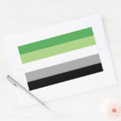 Aromantische Pride Rechthoek Sticker (Envelop)