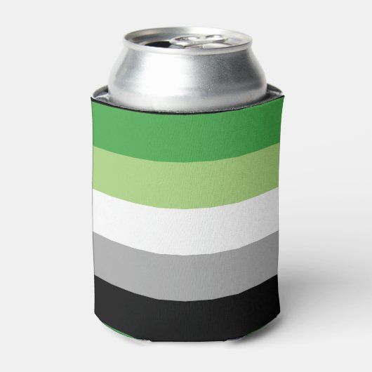 Aromantische Pride Strepen Blikjeskoeler (Blikje Voorkant)