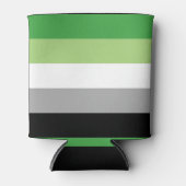 Aromantische Pride Strepen Blikjeskoeler (Voorkant)