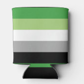 Aromantische Pride Strepen Blikjeskoeler (Achterkant)