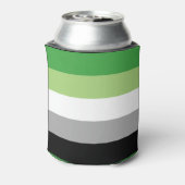 Aromantische Pride Strepen Blikjeskoeler (Blikje Achterkant)