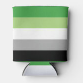 Aromantische Pride Strepen Blikjeskoeler (Voorkant)