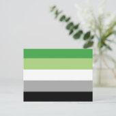 Aromantische Pride Strepen Briefkaart (Staand voorkant)