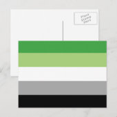 Aromantische Pride Strepen Briefkaart (Voorkant / Achterkant)