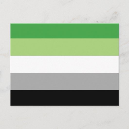 Aromantische Pride Strepen Briefkaart (Voorkant)