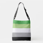 Aromantische Pride Strepen Crossbody Tas (Achterkant)