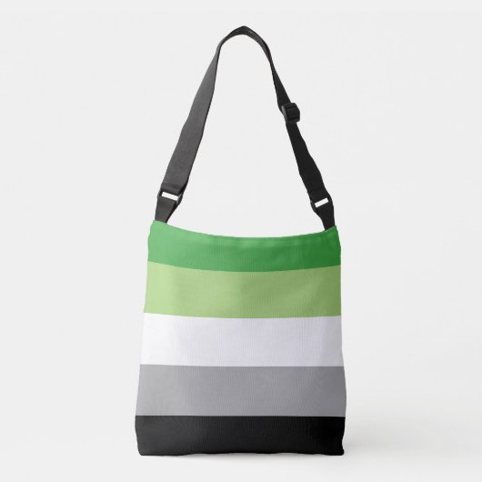 Aromantische Pride Strepen Crossbody Tas (Voorkant)