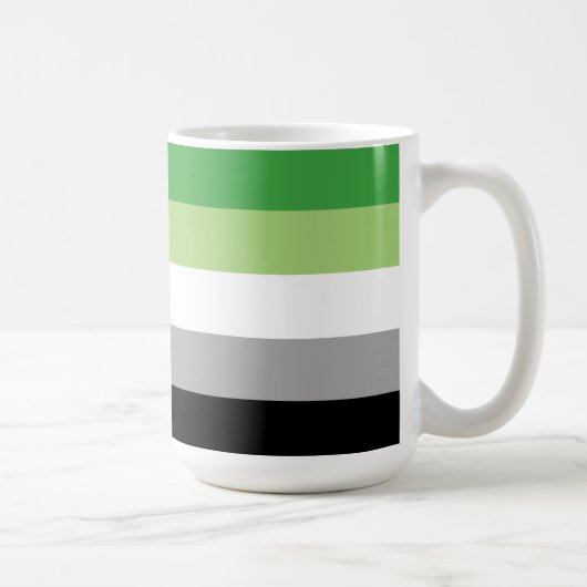 Aromantische Pride Strepen Koffiemok (Rechts)