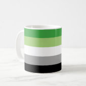 Aromantische Pride Strepen Koffiemok (Voorkant links)