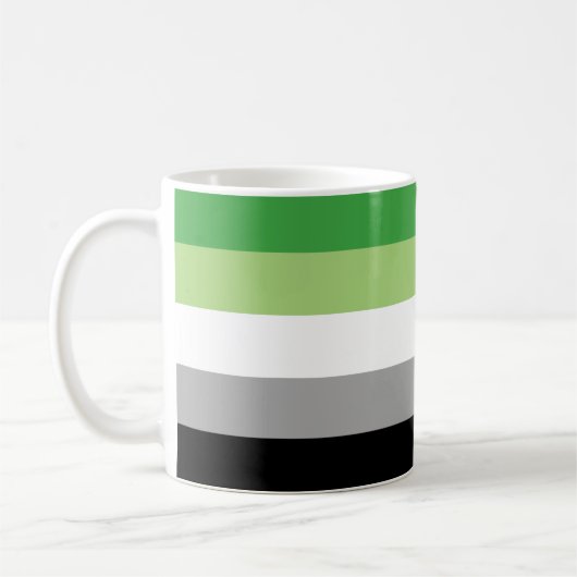 Aromantische Pride Strepen Koffiemok (Links)