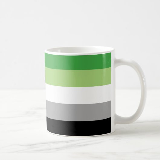 Aromantische Pride Strepen Koffiemok (Rechts)