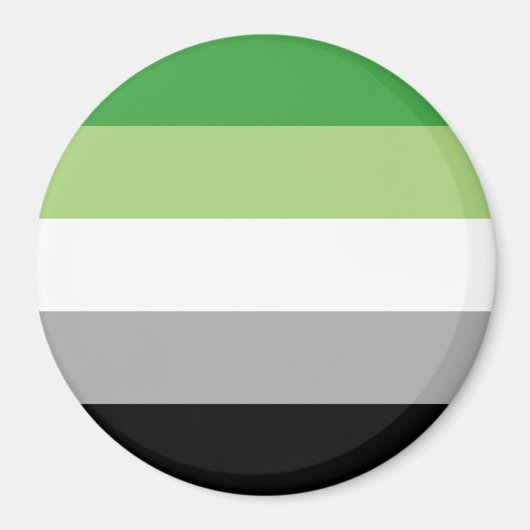 Aromantische Pride Strepen Magneet (Voorkant)