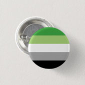 Aromantische Pride Strepen Ronde Button 3,2 Cm (Voorkant /achterkant)