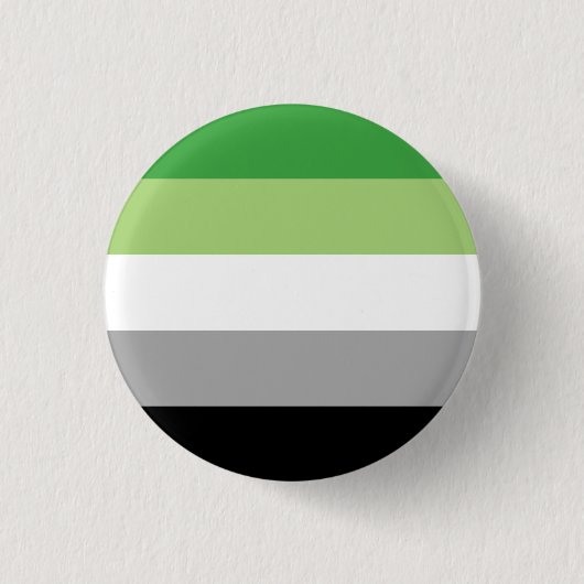 Aromantische Pride Strepen Ronde Button 3,2 Cm (Voorkant)