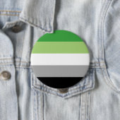 Aromantische Pride Strepen Ronde Button 4,0 Cm (In situ)