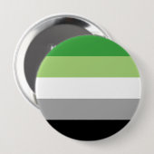 Aromantische Pride Strepen Ronde Button 4,0 Cm (Voorkant /achterkant)