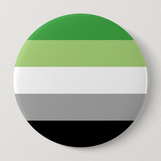 Aromantische Pride Strepen Ronde Button 4,0 Cm (Voorkant)