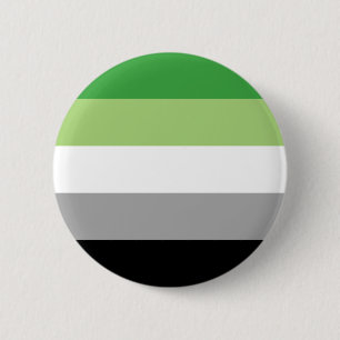 Aromantische Pride Strepen Ronde Button 5,7 Cm