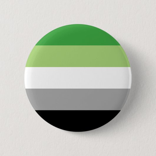 Aromantische Pride Strepen Ronde Button 5,7 Cm (Voorkant)
