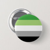 Aromantische Pride Strepen Ronde Button 5,7 Cm (Voorkant /achterkant)